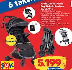 KRAFT GARCİA KABİN BOY BEBEK ARABASI SİYAH/GRİ KRAFT GARCİA KABİN BOY BEBEK ARABASI SİYAH/GRİ